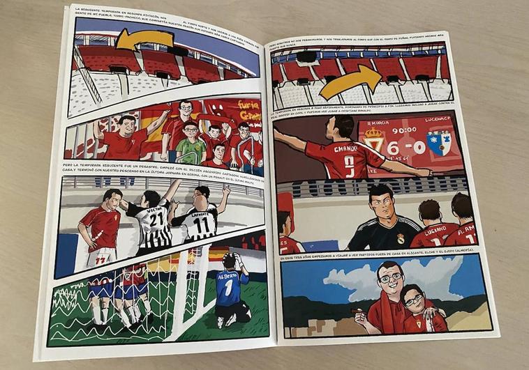 El cómic de un estudiante de Bellas Artes que plasma 16 años de sentimiento grana